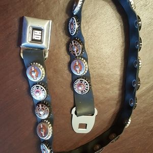 Harley Davidson bottle cap belt buckle